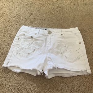 White with flowers on it